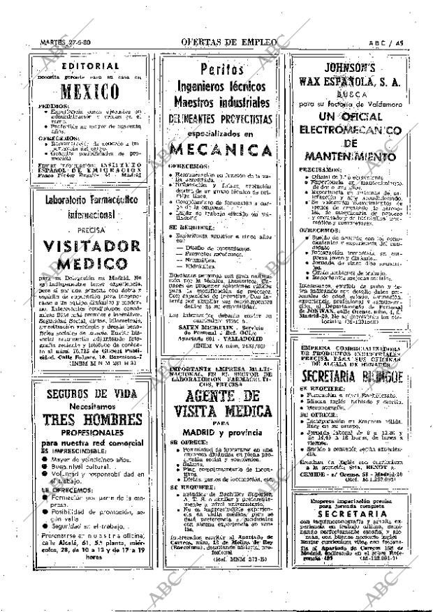 ABC MADRID 27-05-1980 página 61