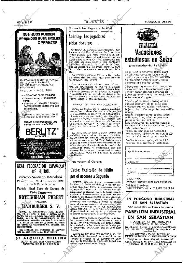 ABC MADRID 28-05-1980 página 72