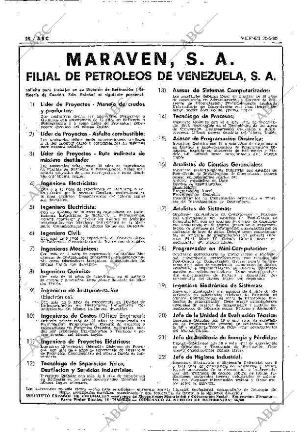 ABC MADRID 30-05-1980 página 48