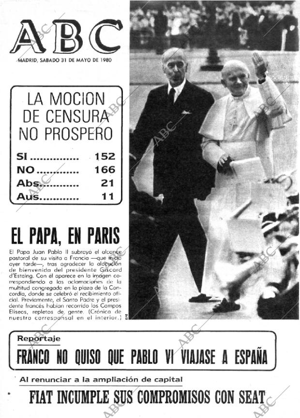 ABC MADRID 31-05-1980 página 1
