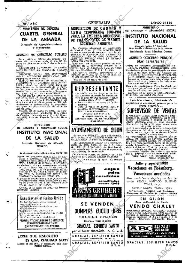 ABC MADRID 31-05-1980 página 82