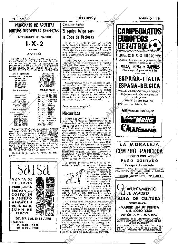 ABC MADRID 01-06-1980 página 72