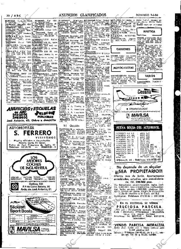 ABC MADRID 01-06-1980 página 86