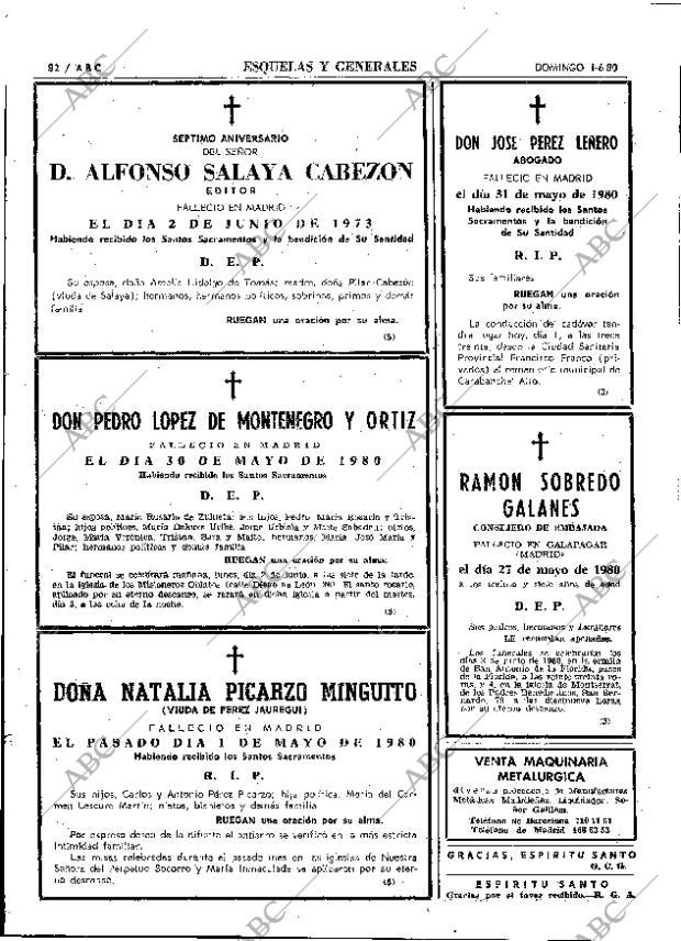 ABC MADRID 01-06-1980 página 98