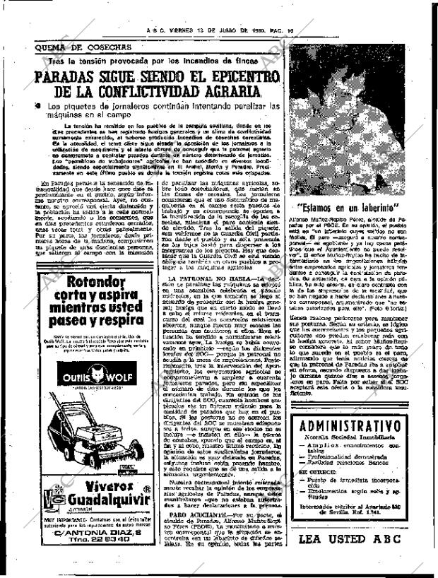 ABC SEVILLA 13-06-1980 página 40