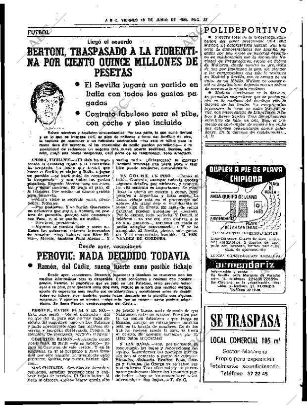 ABC SEVILLA 13-06-1980 página 61