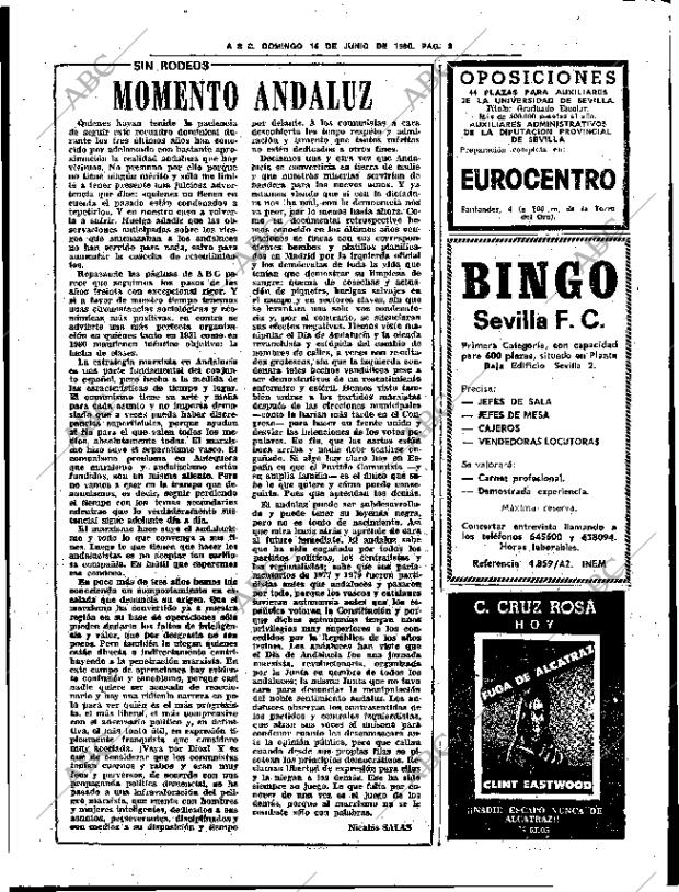 ABC SEVILLA 15-06-1980 página 19