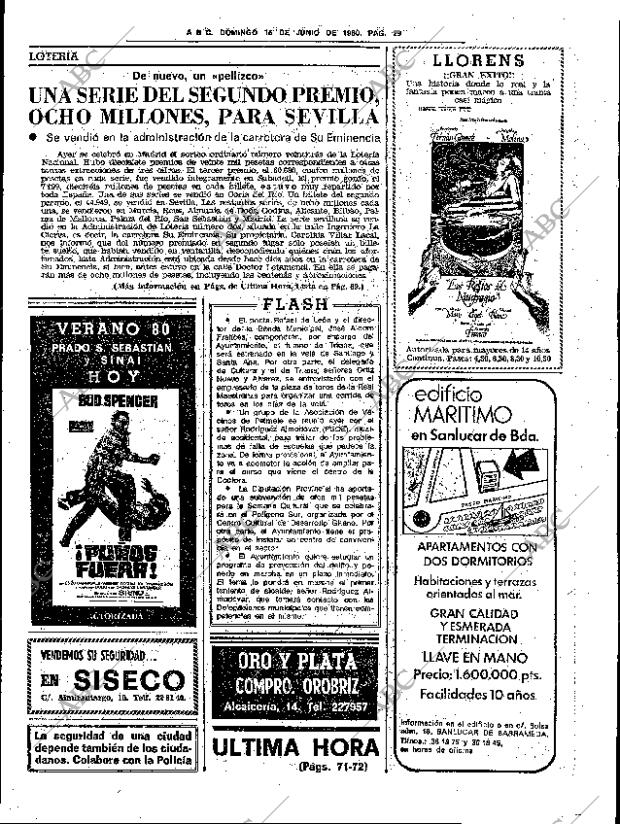 ABC SEVILLA 15-06-1980 página 45