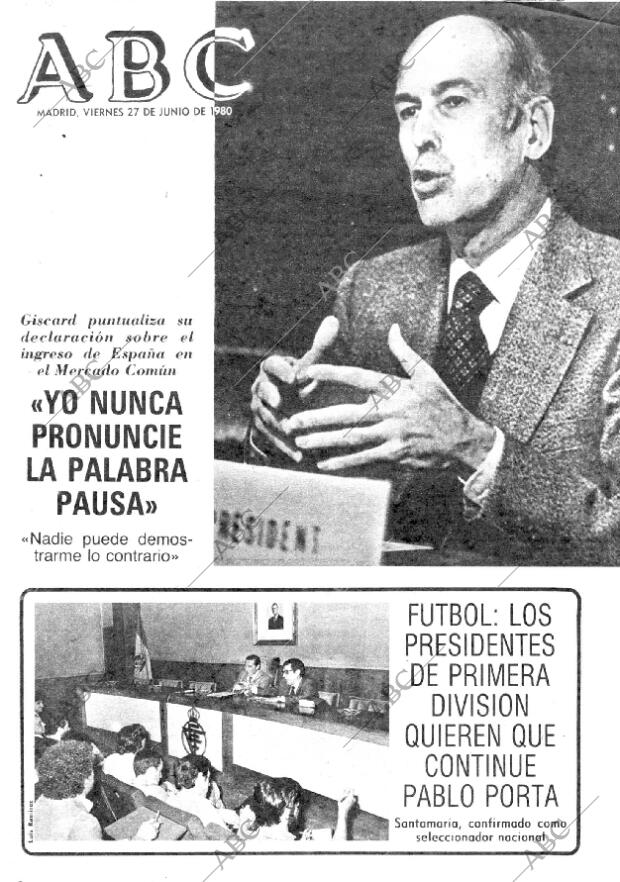 ABC MADRID 27-06-1980 página 1