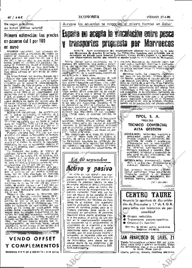 ABC MADRID 27-06-1980 página 60