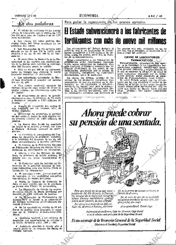 ABC MADRID 27-06-1980 página 63