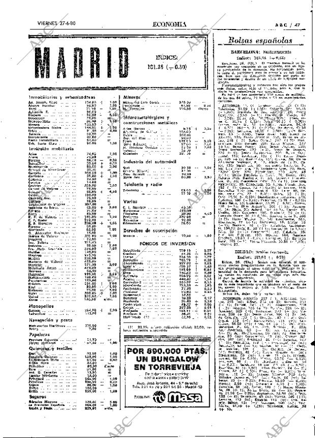 ABC MADRID 27-06-1980 página 67