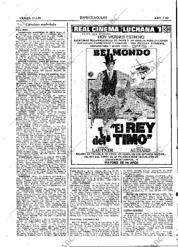 ABC MADRID 27-06-1980 página 83