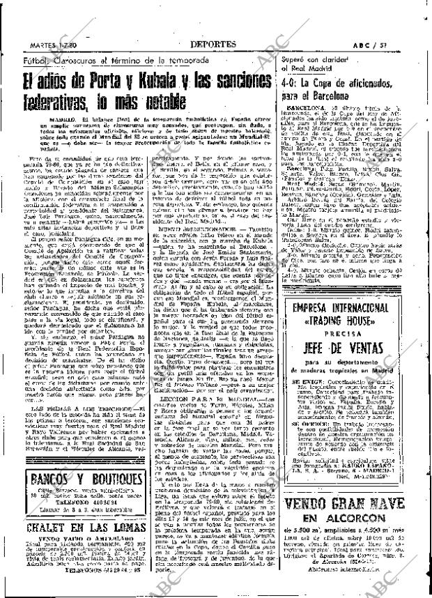 ABC MADRID 01-07-1980 página 67