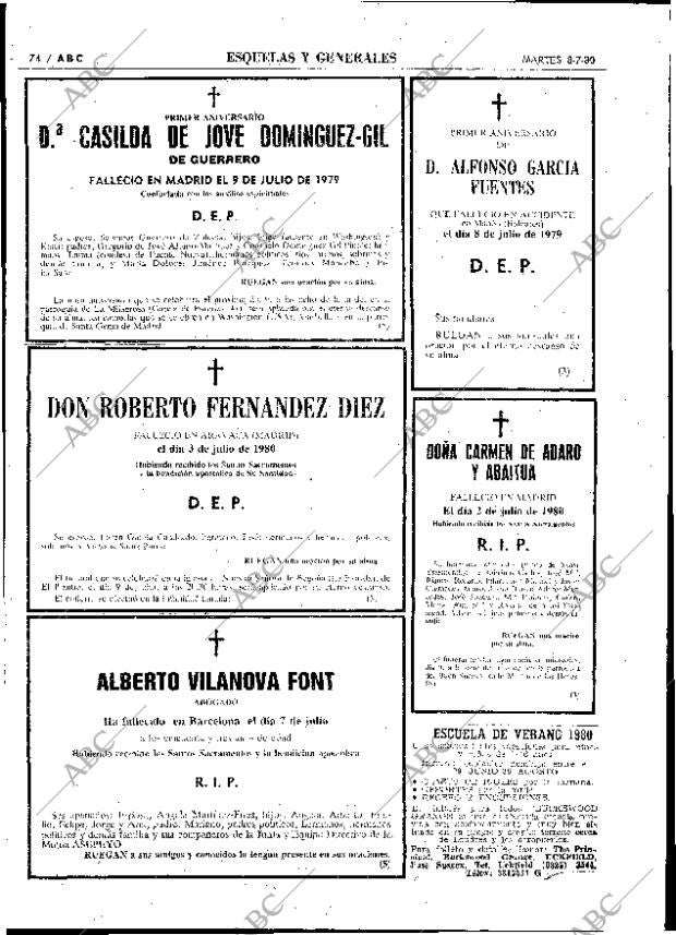 ABC MADRID 08-07-1980 página 86