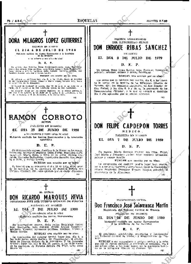 ABC MADRID 08-07-1980 página 90