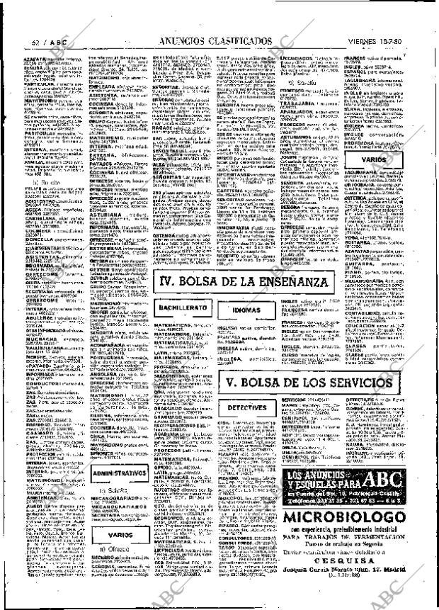 ABC MADRID 18-07-1980 página 74