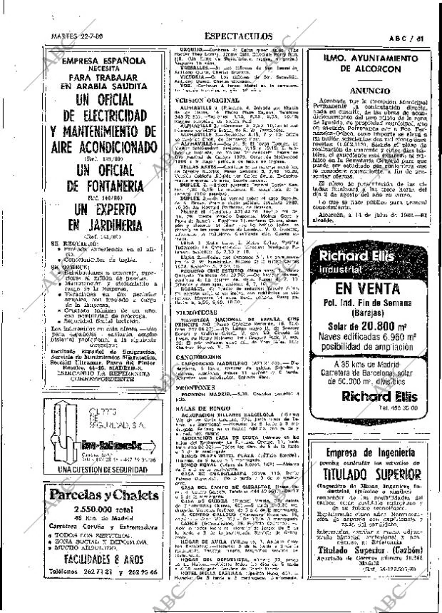 ABC MADRID 22-07-1980 página 73