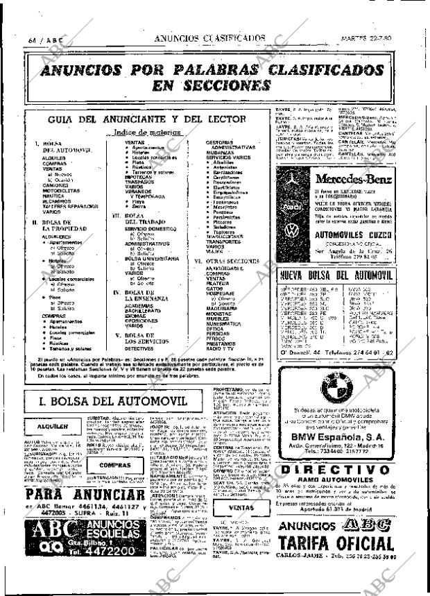 ABC MADRID 22-07-1980 página 76