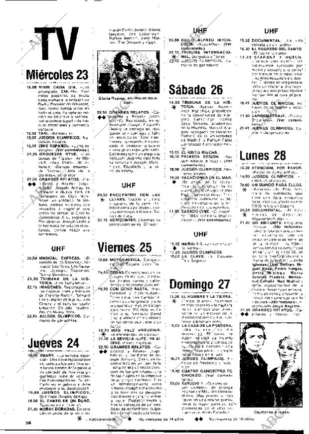 BLANCO Y NEGRO MADRID 23-07-1980 página 56