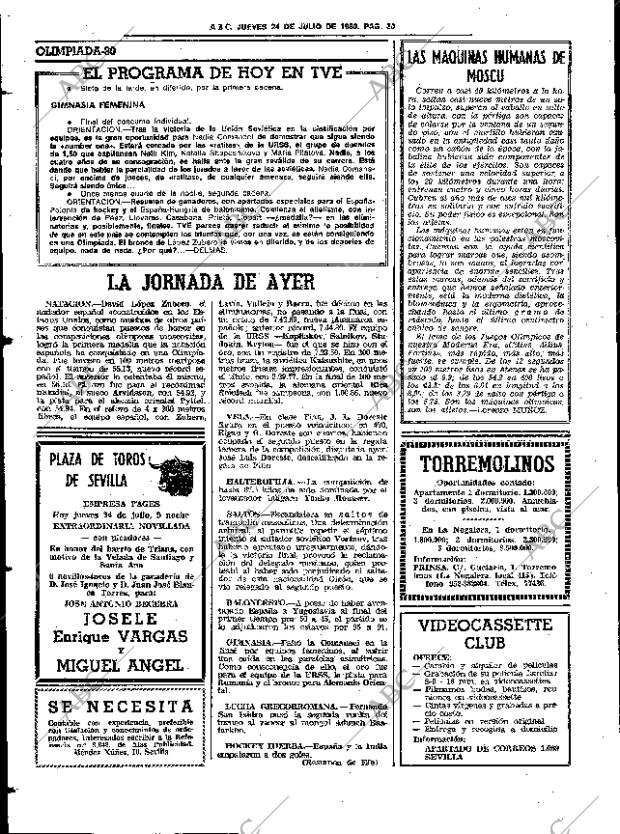 ABC SEVILLA 24-07-1980 página 42