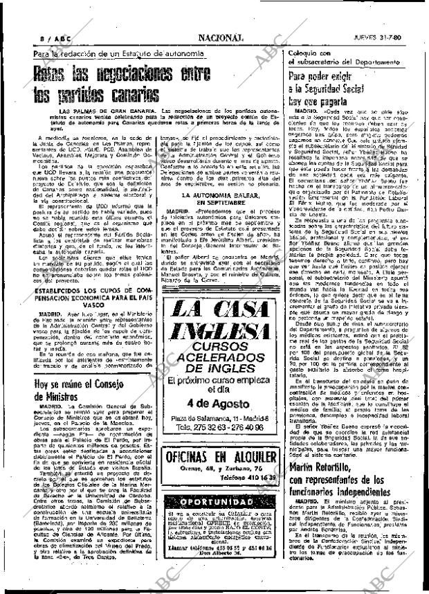 ABC MADRID 31-07-1980 página 16