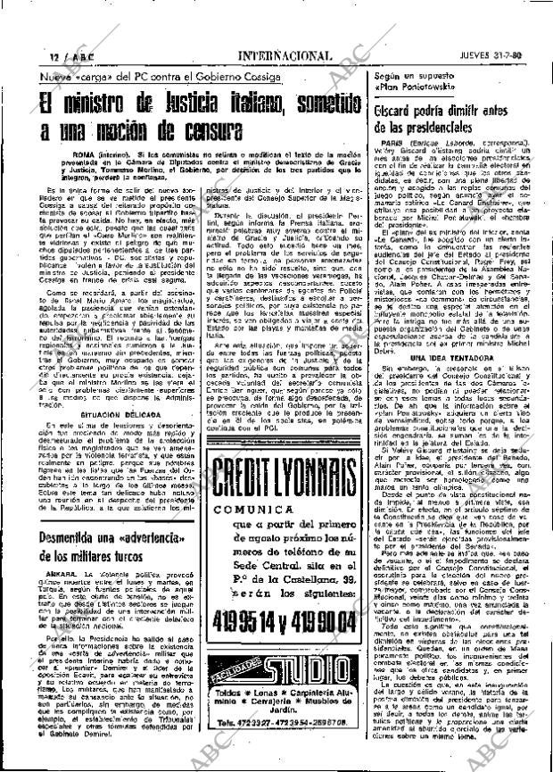 ABC MADRID 31-07-1980 página 20