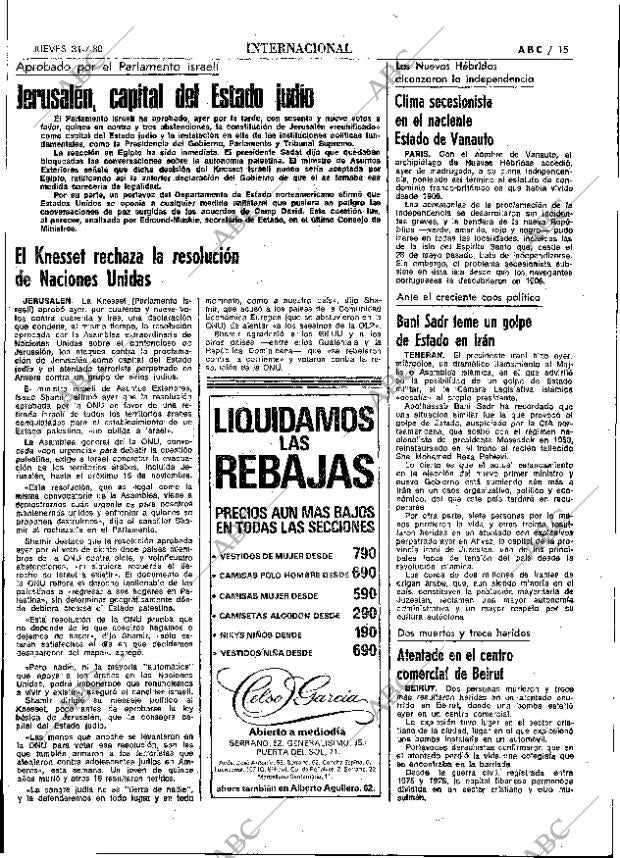 ABC MADRID 31-07-1980 página 23