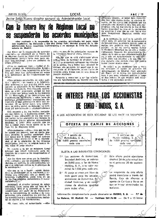 ABC MADRID 31-07-1980 página 27