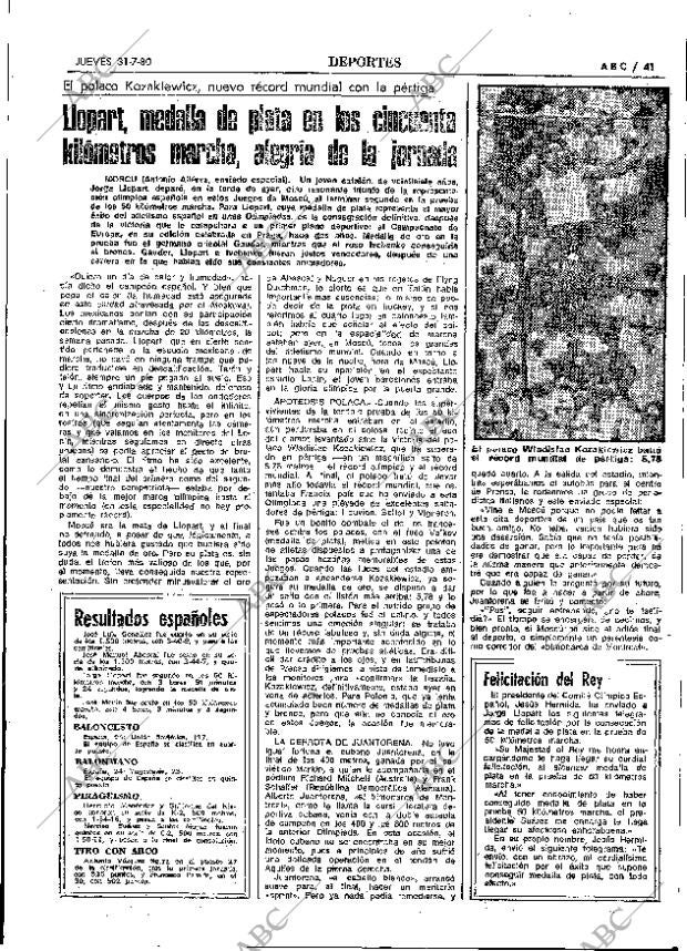 ABC MADRID 31-07-1980 página 49