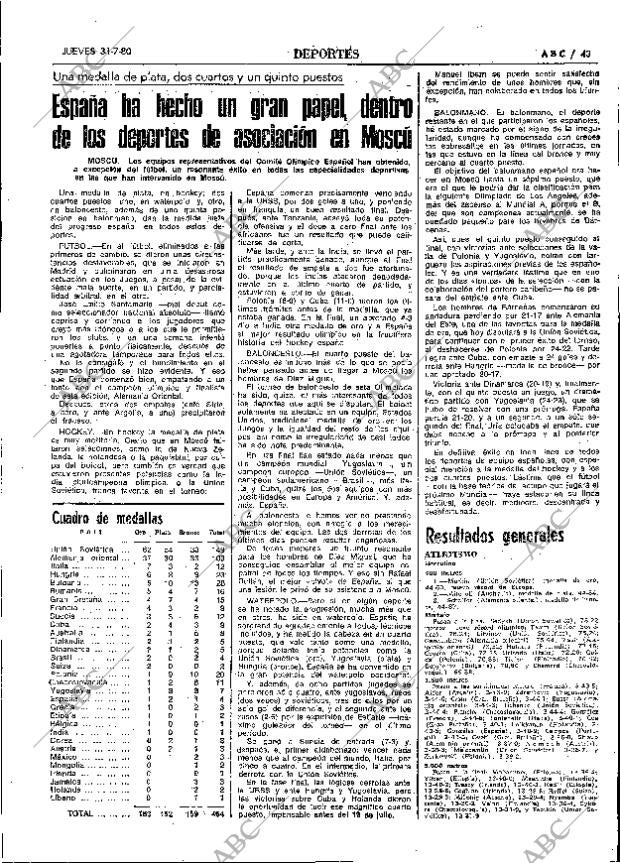 ABC MADRID 31-07-1980 página 51