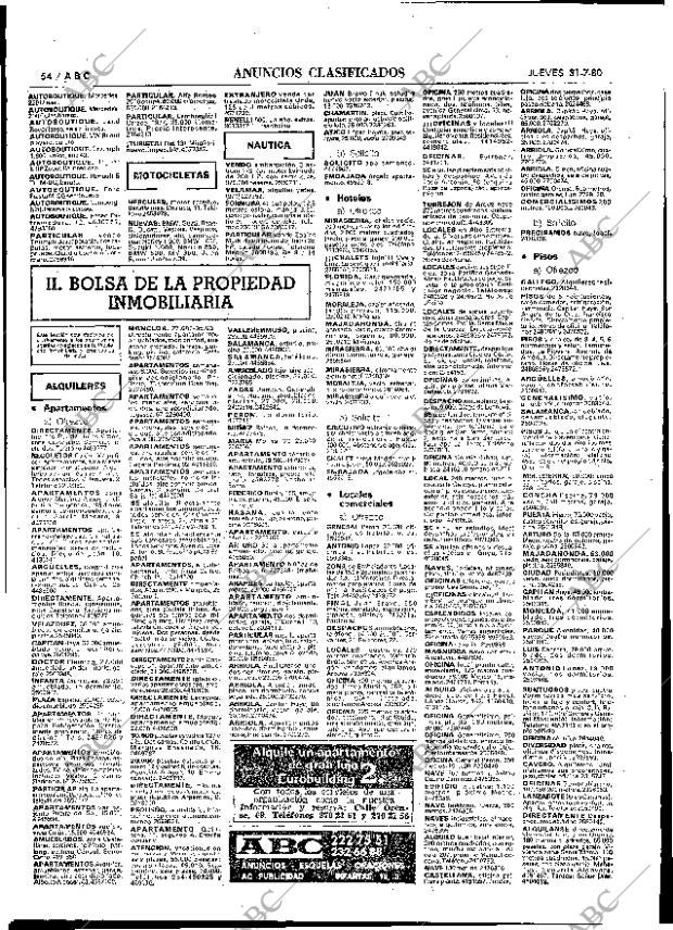 ABC MADRID 31-07-1980 página 62