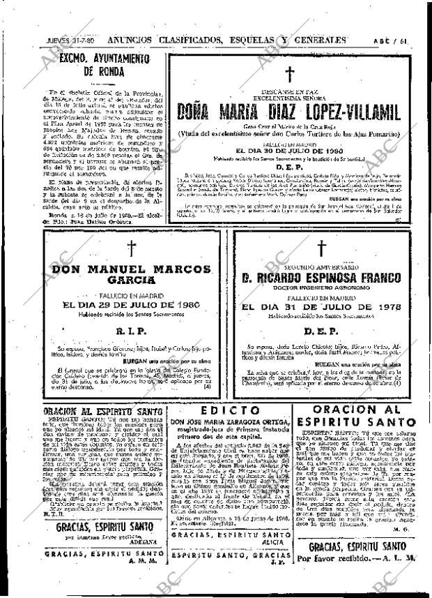 ABC MADRID 31-07-1980 página 69
