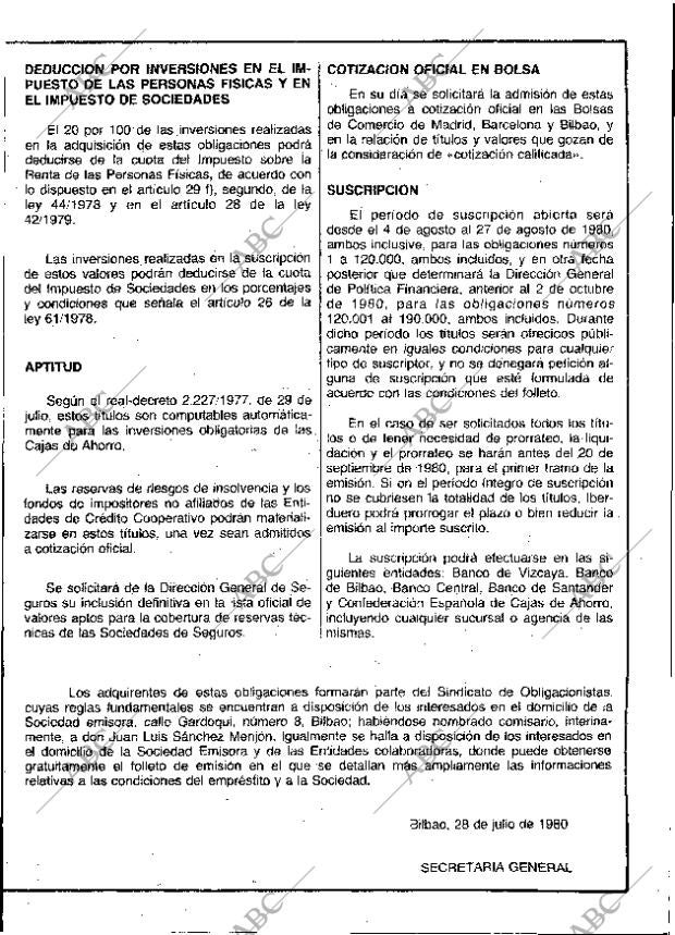 ABC MADRID 31-07-1980 página 7