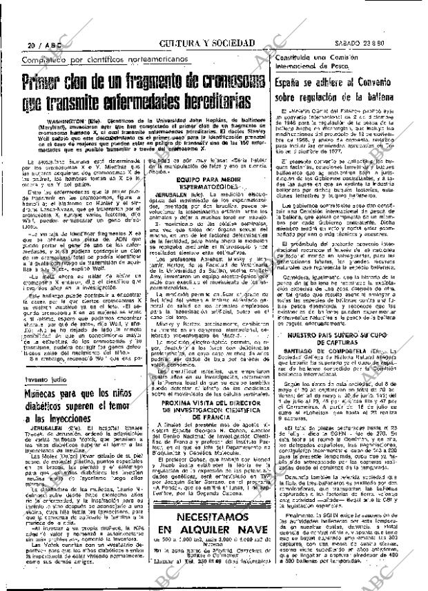 ABC MADRID 23-08-1980 página 28