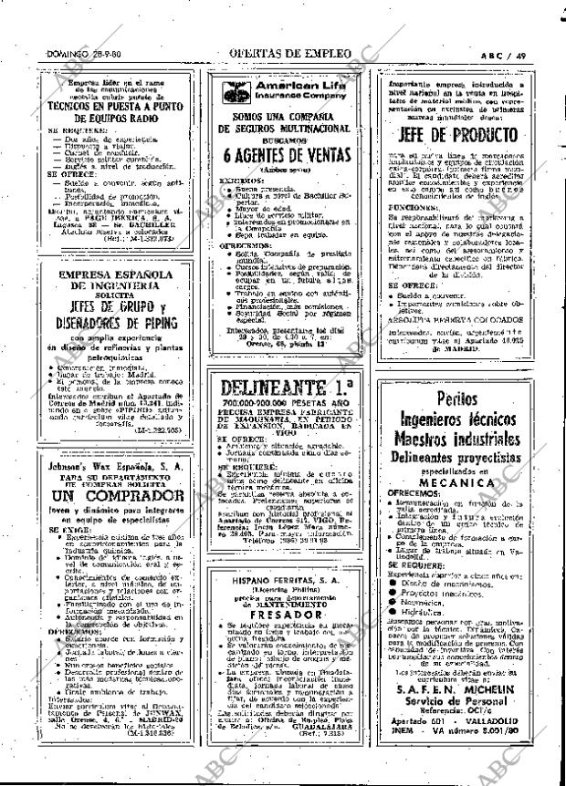 ABC MADRID 28-09-1980 página 61