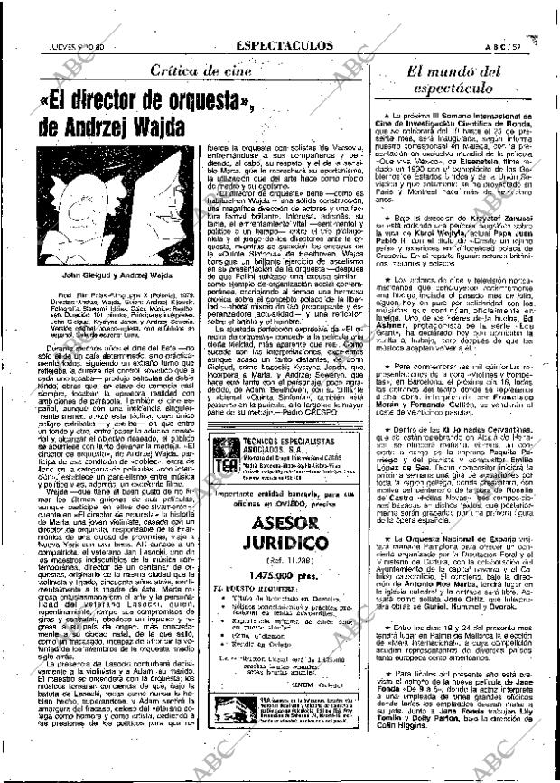 ABC MADRID 09-10-1980 página 69