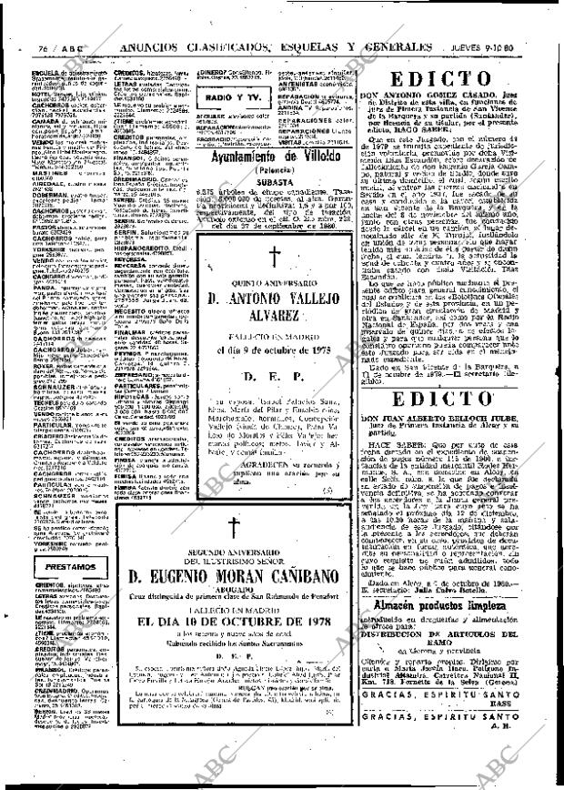 ABC MADRID 09-10-1980 página 88