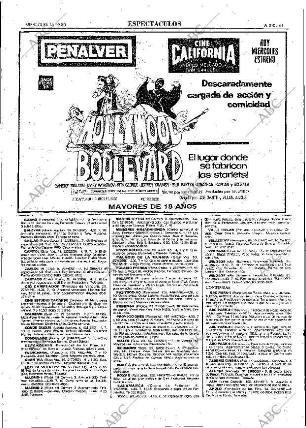 ABC MADRID 15-10-1980 página 77