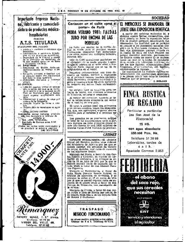 ABC SEVILLA 19-10-1980 página 56