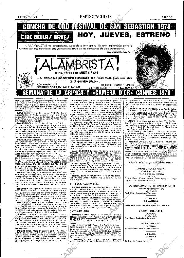 ABC MADRID 30-10-1980 página 77