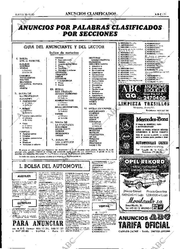 ABC MADRID 30-10-1980 página 83