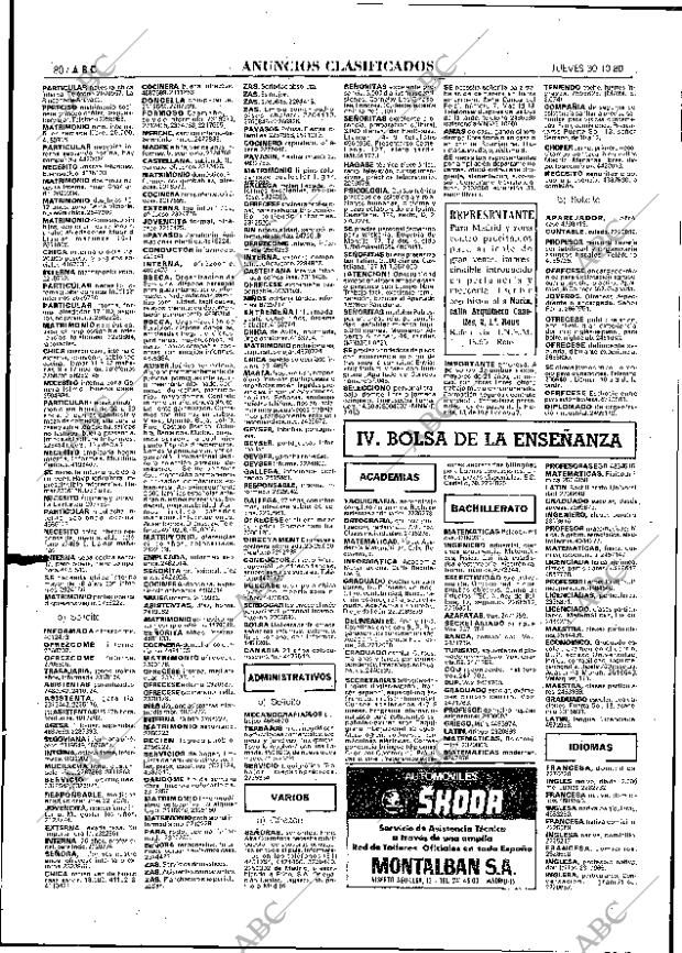 ABC MADRID 30-10-1980 página 92