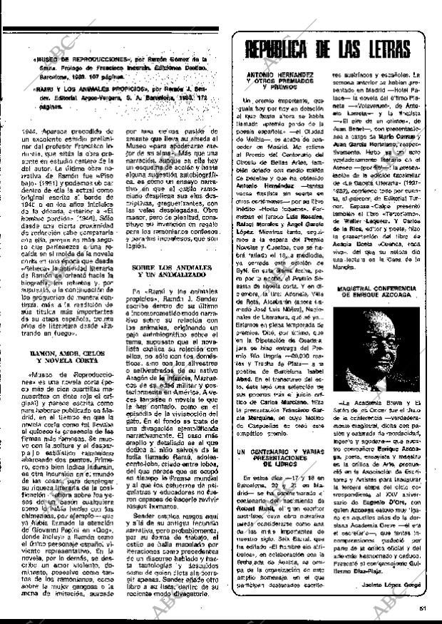 BLANCO Y NEGRO MADRID 19-11-1980 página 51