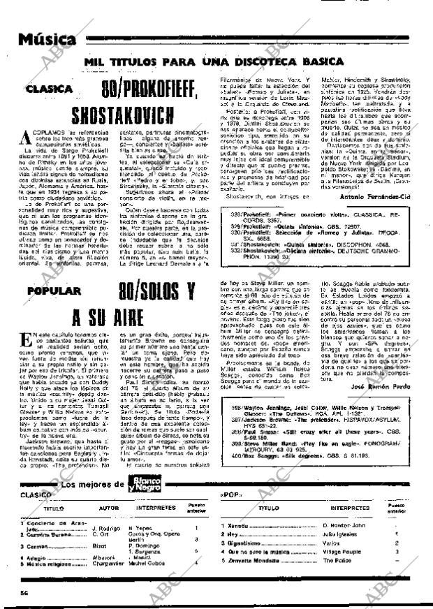BLANCO Y NEGRO MADRID 19-11-1980 página 56