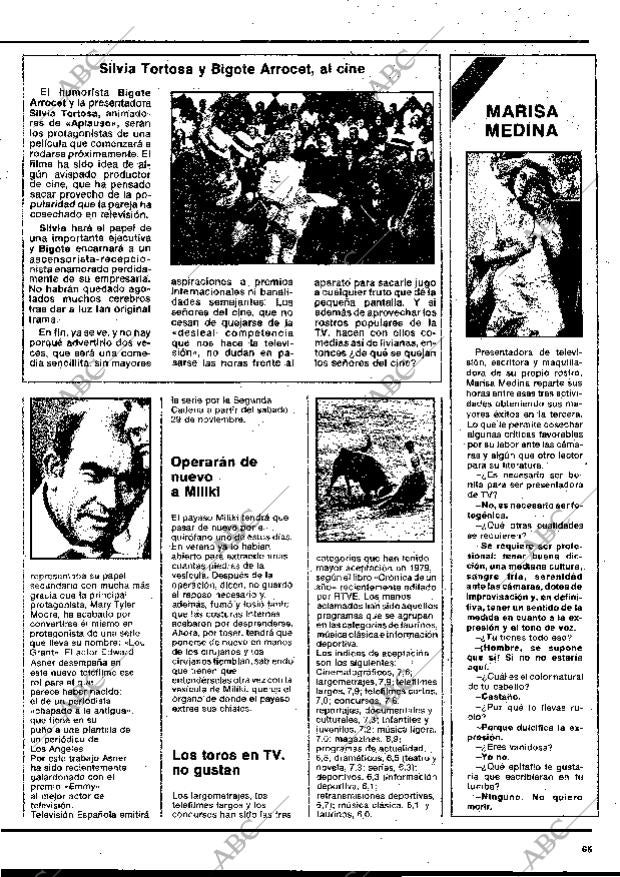 BLANCO Y NEGRO MADRID 19-11-1980 página 65