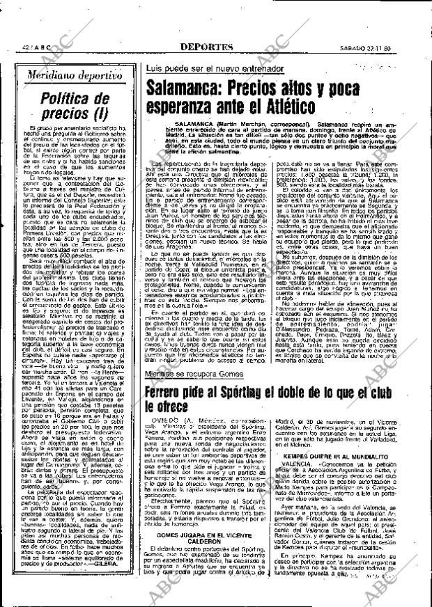 ABC MADRID 22-11-1980 página 66