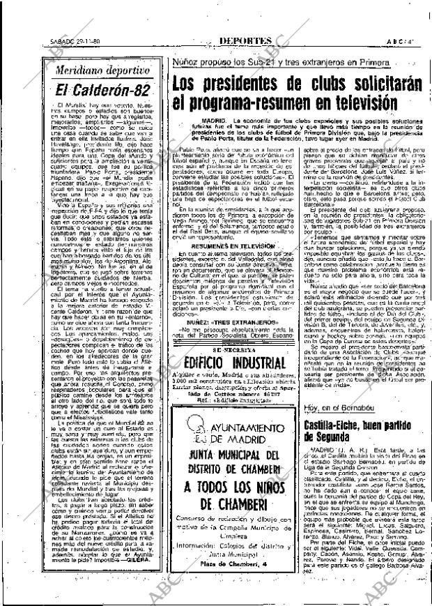 ABC MADRID 29-11-1980 página 69
