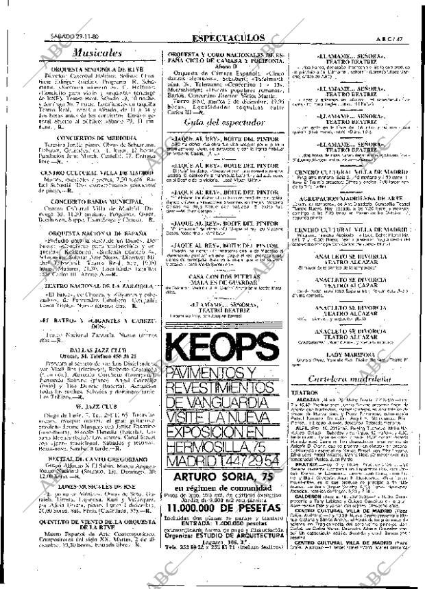 ABC MADRID 29-11-1980 página 75