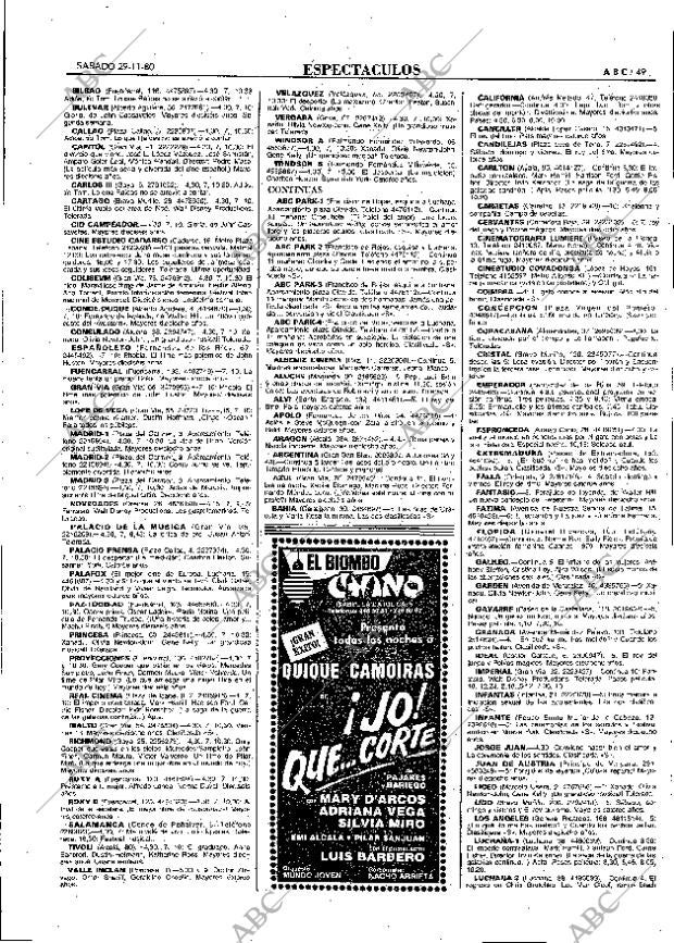ABC MADRID 29-11-1980 página 77